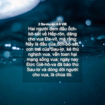 Picture 04 - 2 Sa-mu-ên 4:8 VIE - Hai người đem đầu ỗch-bô-sết về - Bible Verse Picture