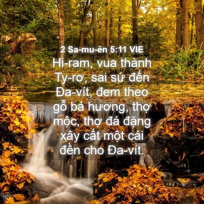 Picture 04 - 2 Sa-mu-ên 5:11 VIE - Hi-ram, vua thành Ty-rơ, sai sứ đến - Bible Verse Picture