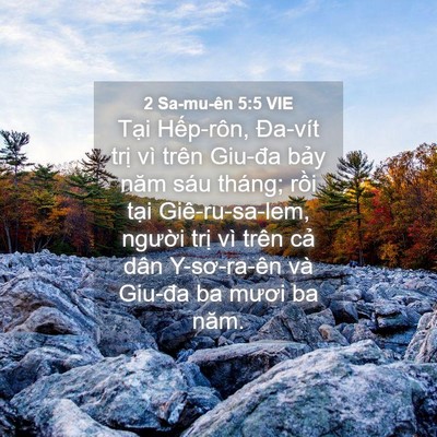 Picture 04 - 2 Sa-mu-ên 5:5 VIE - Tại Hếp-rôn, Đa-vít trị vì trên - Bible Verse Picture