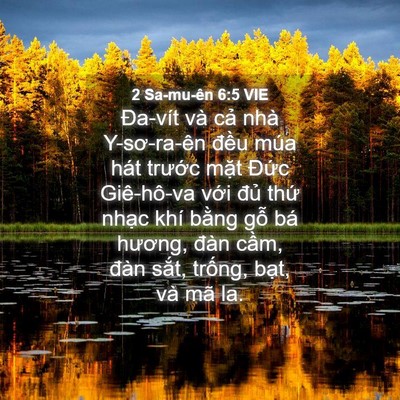 Picture 04 - 2 Sa-mu-ên 6:5 VIE - Đa-vít và cả nhà Y-sơ-ra-ên đều múa - Bible Verse Picture