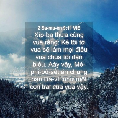 Picture 04 - 2 Sa-mu-ên 9:11 VIE - Xíp-ba thưa cùng vua rằng: Kẻ tôi tớ - Bible Verse Picture