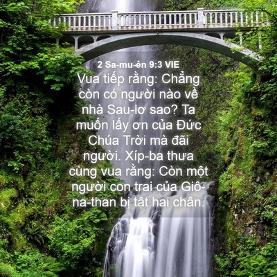 Picture 04 - 2 Sa-mu-ên 9:3 VIE - Vua tiếp rằng: Chẳng còn có người nào - Bible Verse Picture