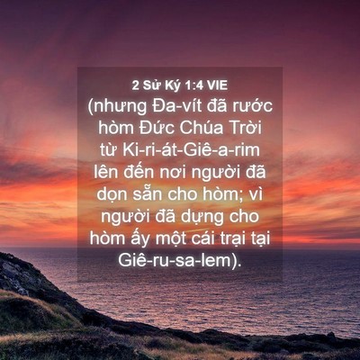 Picture 04 - 2 Sử Ký 1:4 VIE - (nhưng Đa-vít đã rước hòm Đức Chúa - Bible Verse Picture