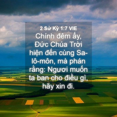 Picture 04 - 2 Sử Ký 1:7 VIE - Chính đêm ấy, Đức Chúa Trời hiện - Bible Verse Picture