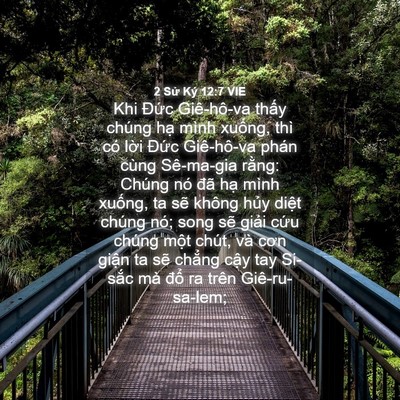 Picture 04 - 2 Sử Ký 12:7 VIE - Khi Đức Giê-hô-va thấy chúng hạ mình - Bible Verse Picture