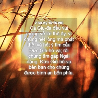 Picture 04 - 2 Sử Ký 15:15 VIE - Cả Giu-đa đều vui mừng về lời thề - Bible Verse Picture