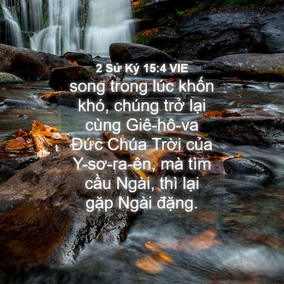 Picture 04 - 2 Sử Ký 15:4 VIE - song trong lúc khốn khó, chúng trở lại - Bible Verse Picture
