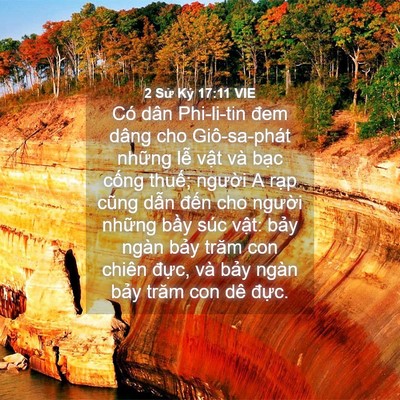 Picture 04 - 2 Sử Ký 17:11 VIE - Có dân Phi-li-tin đem dâng cho Giô-sa-phát - Bible Verse Picture