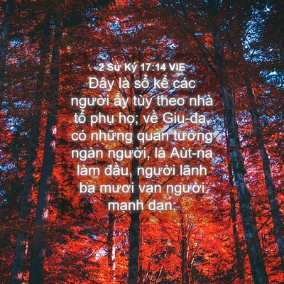 Picture 04 - 2 Sử Ký 17:14 VIE - Đây là sổ kể các người ấy tùy theo - Bible Verse Picture