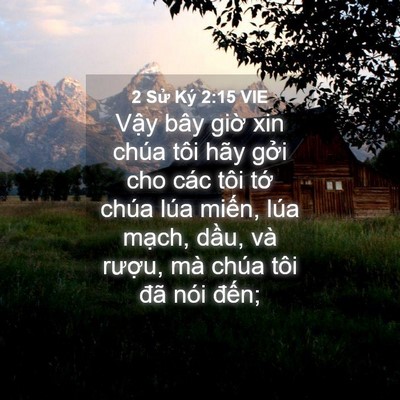 Picture 04 - 2 Sử Ký 2:15 VIE - Vậy bây giờ xin chúa tôi hãy gởi cho - Bible Verse Picture