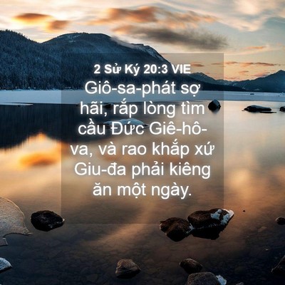 Picture 04 - 2 Sử Ký 20:3 VIE - Giô-sa-phát sợ hãi, rắp lòng tìm cầu - Bible Verse Picture
