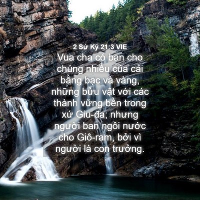 Picture 04 - 2 Sử Ký 21:3 VIE - Vua cha có ban cho chúng nhiều của cải - Bible Verse Picture