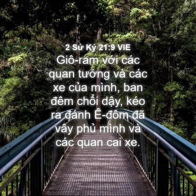 Picture 04 - 2 Sử Ký 21:9 VIE - Giô-ram với các quan tướng và các xe - Bible Verse Picture