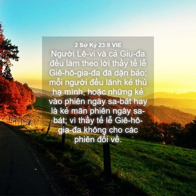 Picture 04 - 2 Sử Ký 23:8 VIE - Người Lê-vi và cả Giu-đa đều làm theo - Bible Verse Picture