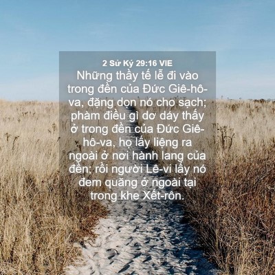 Picture 04 - 2 Sử Ký 29:16 VIE - Những thầy tế lễ đi vào trong đền - Bible Verse Picture