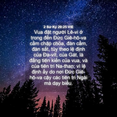 Picture 04 - 2 Sử Ký 29:25 VIE - Vua đặt người Lê-vi ở trong đền - Bible Verse Picture
