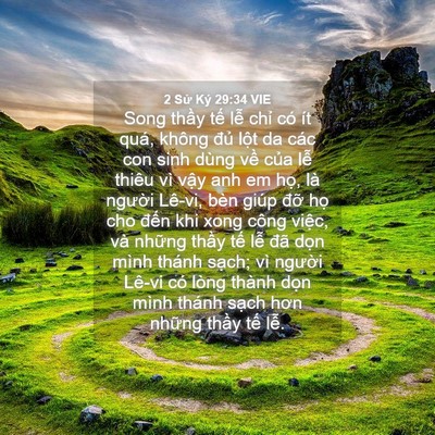 Picture 04 - 2 Sử Ký 29:34 VIE - Song thầy tế lễ chỉ có ít quá, không - Bible Verse Picture