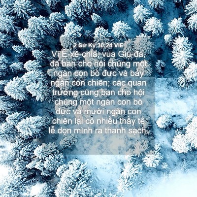Picture 04 - 2 Sử Ký 30:24 VIE - Vì Ê-xê-chia, vua Giu-đa, đã ban cho hội - Bible Verse Picture