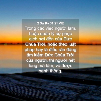 Picture 04 - 2 Sử Ký 31:21 VIE - Trong các việc người làm, hoặc quản - Bible Verse Picture