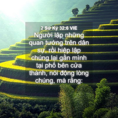 Picture 04 - 2 Sử Ký 32:6 VIE - Người lập những quan tướng trên dân - Bible Verse Picture