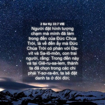 Picture 04 - 2 Sử Ký 33:7 VIE - Người đặt hình tượng chạm mà mình - Bible Verse Picture