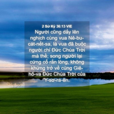 Picture 04 - 2 Sử Ký 36:13 VIE - Người cũng dấy lên nghịch cùng vua - Bible Verse Picture
