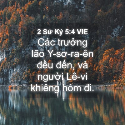Picture 04 - 2 Sử Ký 5:4 VIE - Các trưởng lão Y-sơ-ra-ên đều đến, - Bible Verse Picture