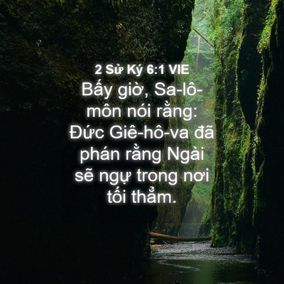 Picture 04 - 2 Sử Ký 6:1 VIE - Bấy giờ, Sa-lô-môn nói rằng: Đức - Bible Verse Picture