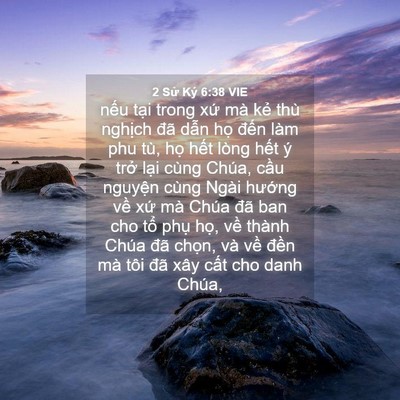 Picture 04 - 2 Sử Ký 6:38 VIE - nếu tại trong xứ mà kẻ thù nghịch - Bible Verse Picture