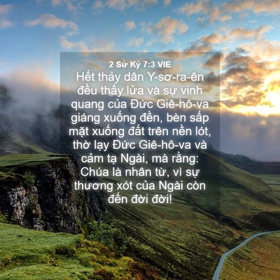 Picture 04 - 2 Sử Ký 7:3 VIE - Hết thảy dân Y-sơ-ra-ên đều thấy - Bible Verse Picture
