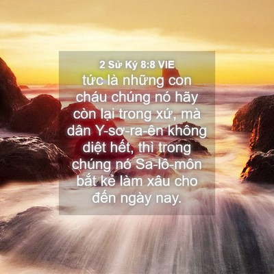 Picture 04 - 2 Sử Ký 8:8 VIE - tức là những con cháu chúng nó hãy còn - Bible Verse Picture