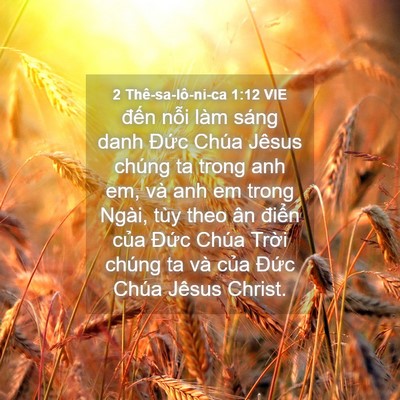 Picture 04 - 2 Thê-sa-lô-ni-ca 1:12 VIE - đến nỗi làm sáng danh Đức Chúa Jêsus - Bible Verse Picture