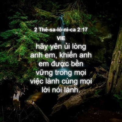 Picture 04 - 2 Thê-sa-lô-ni-ca 2:17 VIE - hãy yên ủi lòng anh em, khiến anh em - Bible Verse Picture