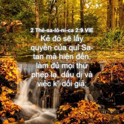 Picture 04 - 2 Thê-sa-lô-ni-ca 2:9 VIE - Kẻ đó sẽ lấy quyền của quỉ Sa-tan - Bible Verse Picture