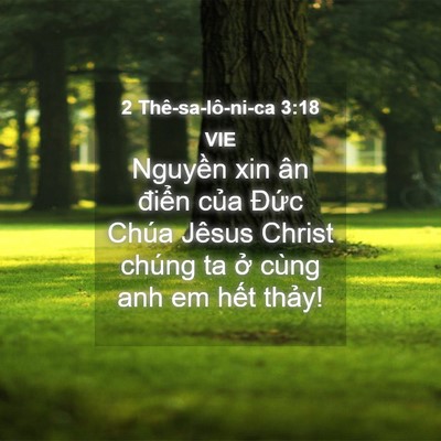 Picture 04 - 2 Thê-sa-lô-ni-ca 3:18 VIE - Nguyền xin ân điển của Đức Chúa - Bible Verse Picture