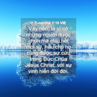 Picture 04 - 2 Ti-mô-thê 2:10 VIE - Vậy nên, ta vì cớ những người được - Bible Verse Picture
