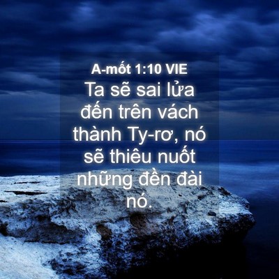 Picture 04 - A-mốt 1:10 VIE - Ta sẽ sai lửa đến trên vách thành - Bible Verse Picture