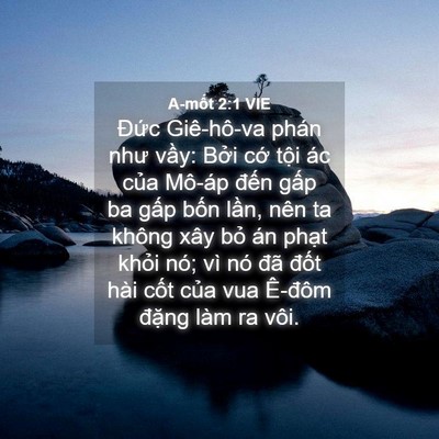 Picture 04 - A-mốt 2:1 VIE - Đức Giê-hô-va phán như vầy: Bởi cớ - Bible Verse Picture