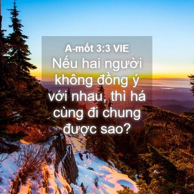 Picture 04 - A-mốt 3:3 VIE - Nếu hai người không đồng ý với nhau, - Bible Verse Picture
