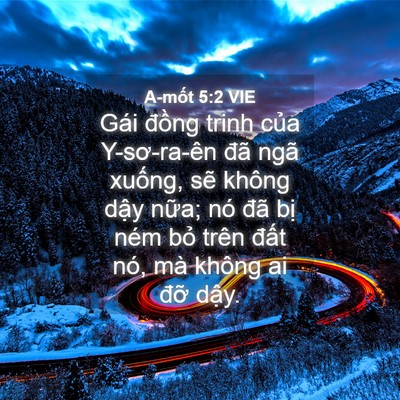Picture 04 - A-mốt 5:2 VIE - Gái đồng trinh của Y-sơ-ra-ên đã ngã - Bible Verse Picture