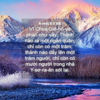 Picture 04 - A-mốt 5:3 VIE - Vì Chúa Giê-hô-va phán như vầy: Thành - Bible Verse Picture