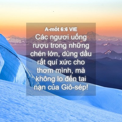 Picture 04 - A-mốt 6:6 VIE - Các ngươi uống rượu trong những chén - Bible Verse Picture