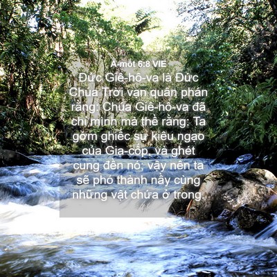 Picture 04 - A-mốt 6:8 VIE - Đức Giê-hô-va là Đức Chúa Trời vạn - Bible Verse Picture
