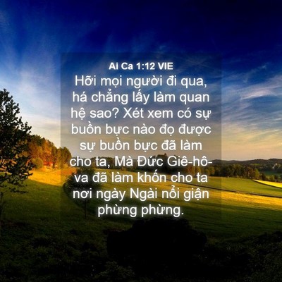 Picture 04 - Ai Ca 1:12 VIE - Hỡi mọi người đi qua, há chẳng lấy - Bible Verse Picture