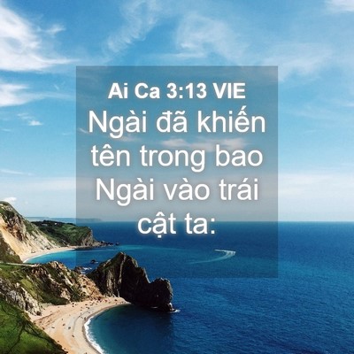 Picture 04 - Ai Ca 3:13 VIE - Ngài đã khiến tên trong bao Ngài vào - Bible Verse Picture