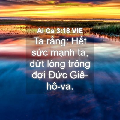 Picture 04 - Ai Ca 3:18 VIE - Ta rằng: Hết sức mạnh ta, dứt lòng - Bible Verse Picture