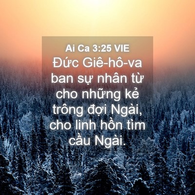 Picture 04 - Ai Ca 3:25 VIE - Đức Giê-hô-va ban sự nhân từ cho - Bible Verse Picture
