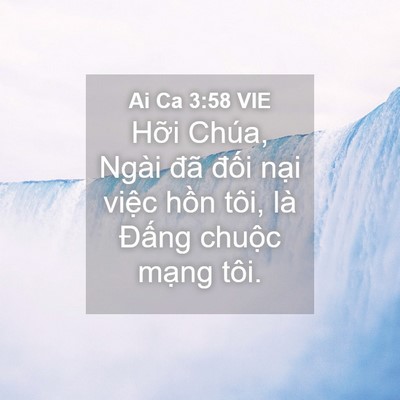Picture 04 - Ai Ca 3:58 VIE - Hỡi Chúa, Ngài đã đối nại việc hồn - Bible Verse Picture