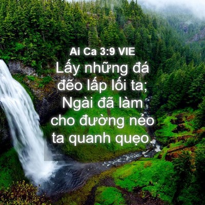 Picture 04 - Ai Ca 3:9 VIE - Lấy những đá đẽo lấp lối ta; Ngài - Bible Verse Picture