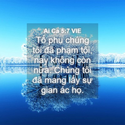 Picture 04 - Ai Ca 5:7 VIE - Tổ phụ chúng tôi đã phạm tội, nay - Bible Verse Picture